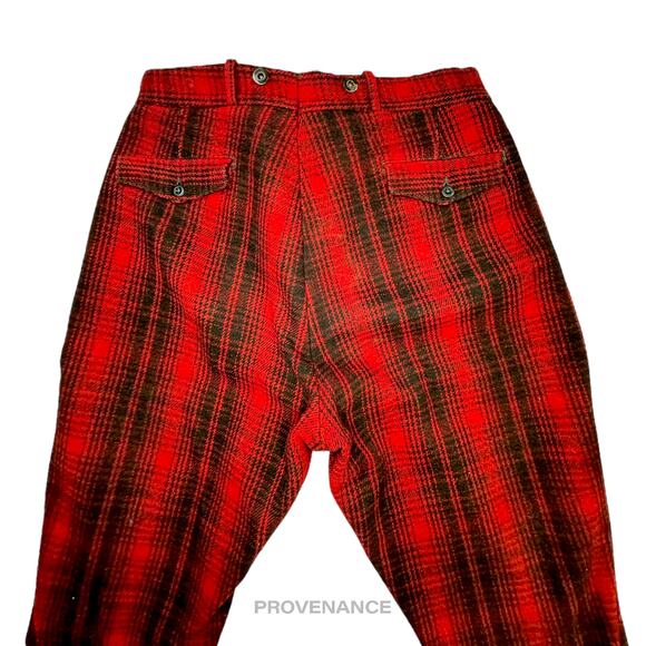 🔴 Woolrich Wool Hunting Pants Knickers - Red/Black Plaid 34 - Picture 3 of 9